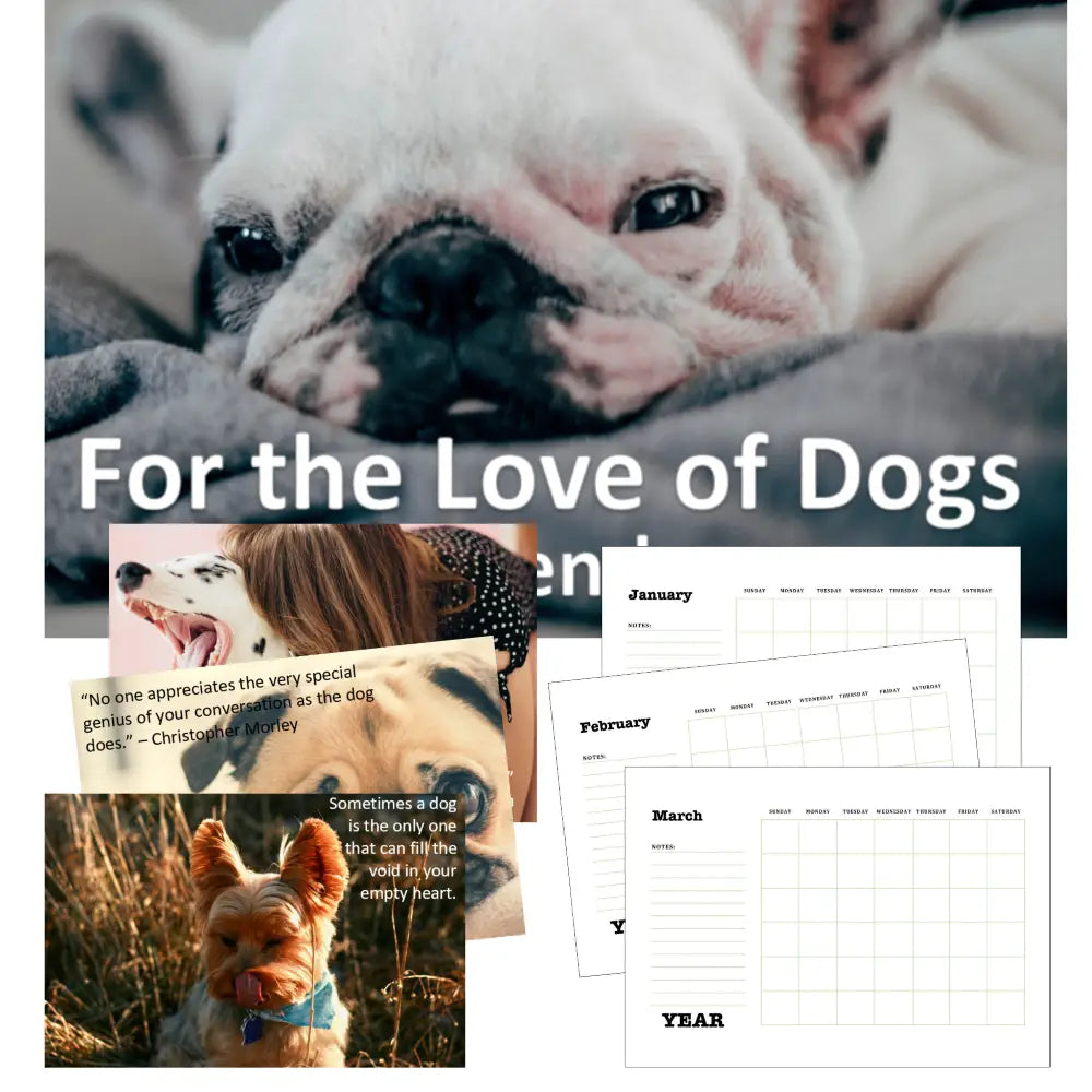 Love dogs plr calendar
