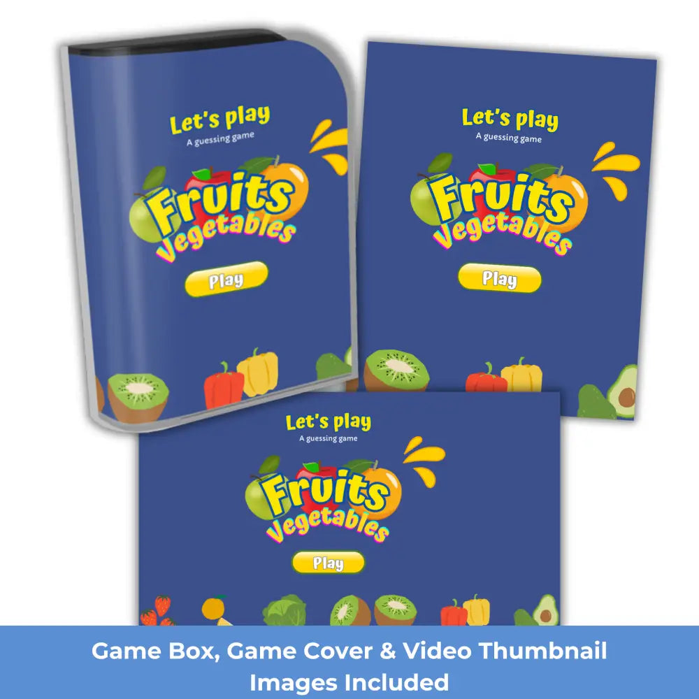 Fruits & Vegetables Guessing Game Kid’s Game- Plr Rights Printable Journals