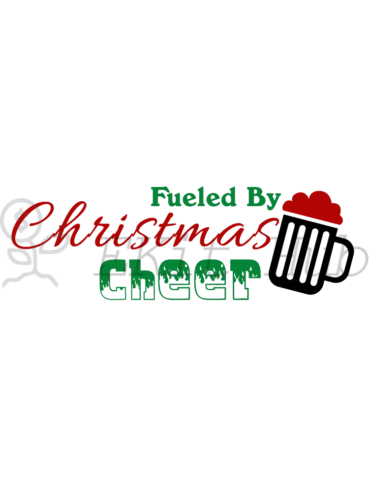 ’Fueled By Christmas Cheer’ Funny Holiday Plr Poster Graphic Printable Graphics