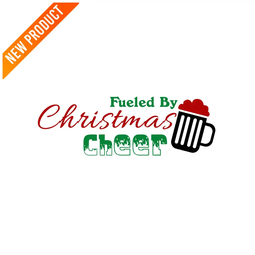 ’Fueled By Christmas Cheer’ Funny Holiday Plr Poster Graphic Printable Graphics