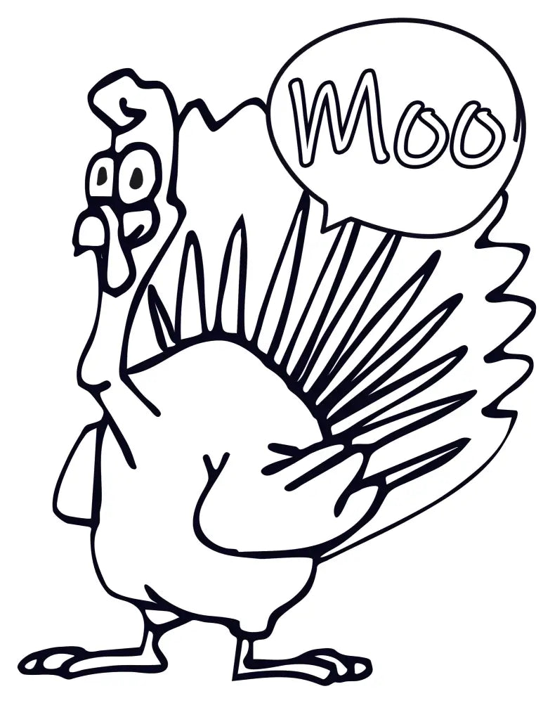 ’Funny Turkey’ Plr Coloring Page Pages