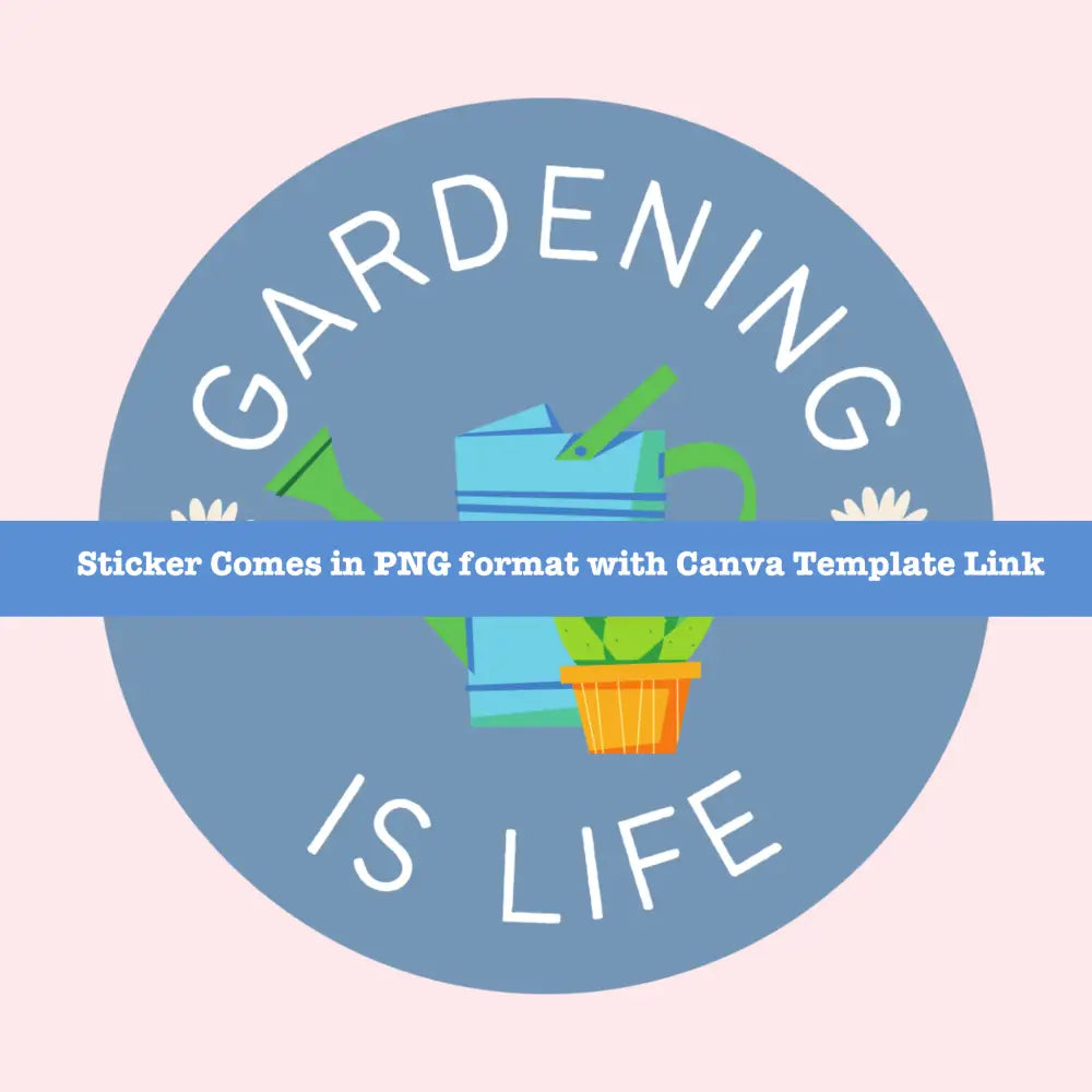 Gardening Sticker Canva Template