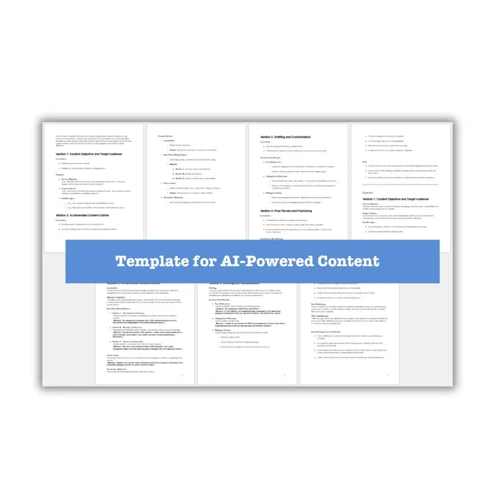 Generative AI for Marketing Guide + Templates Business Templates
