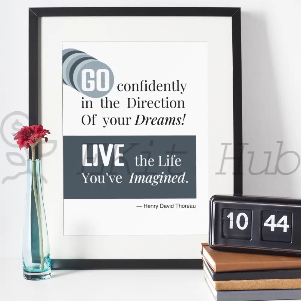 Finding Purpose - Go Confidently and Life Life PLR Wall Art Graphic
