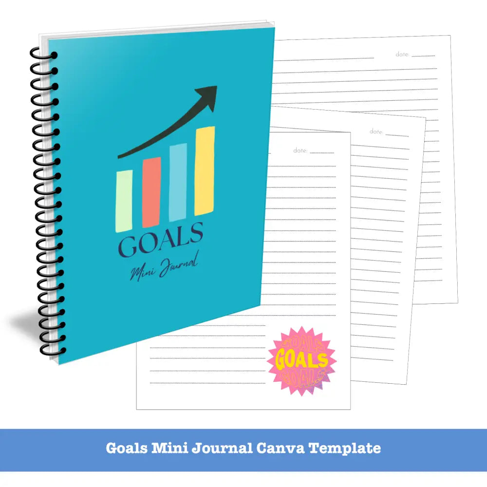 Goals Journal Canva Template - Mini Plr Templates