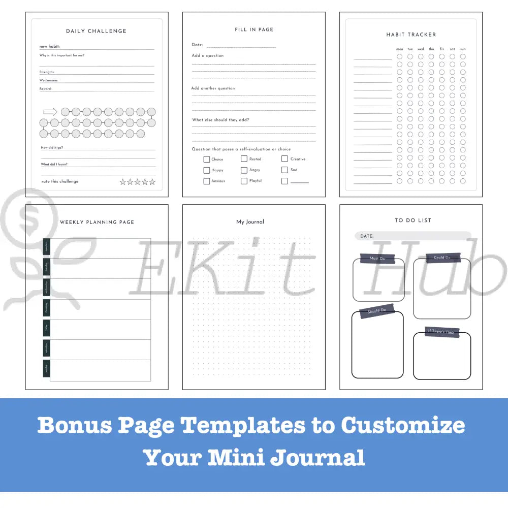 Goals Journal Canva Template - Mini Plr Templates