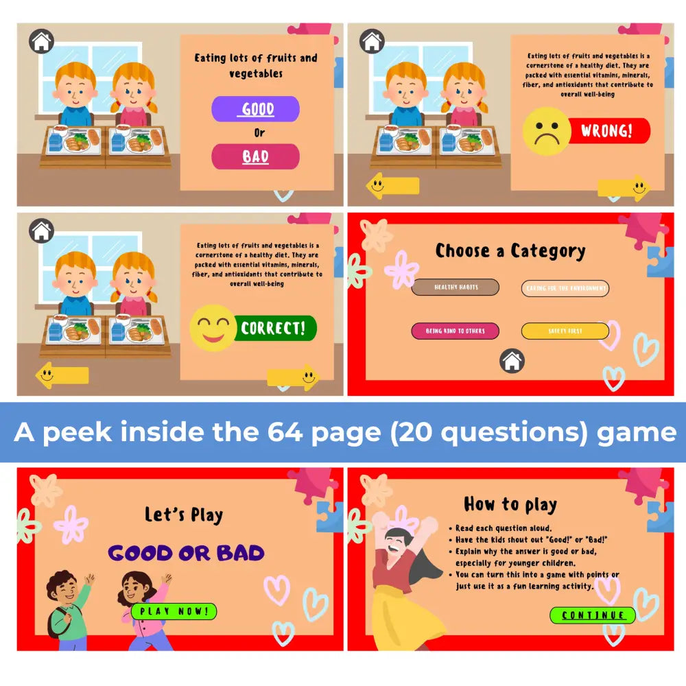 Good Or Bad Kid’s Game- Plr Rights Printable Journals