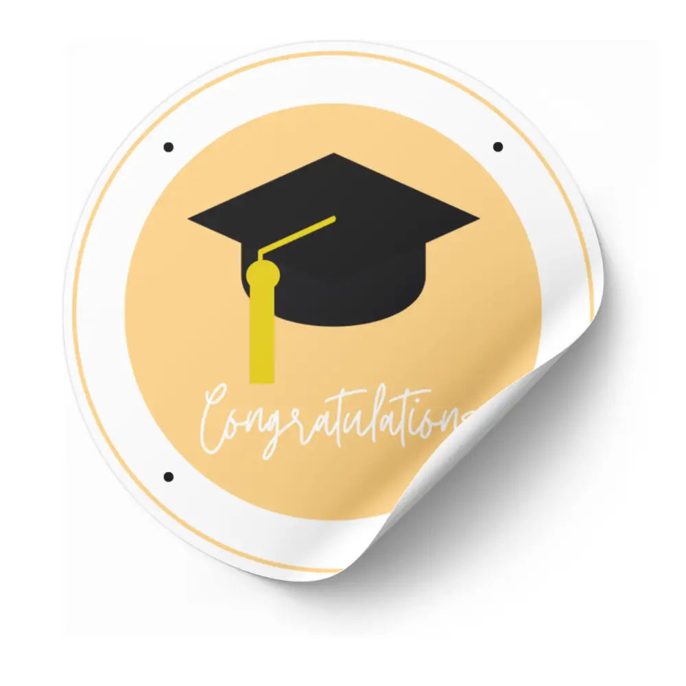 Graduation Printable Sticker PLR - Congratulations Canva Sticker Templ