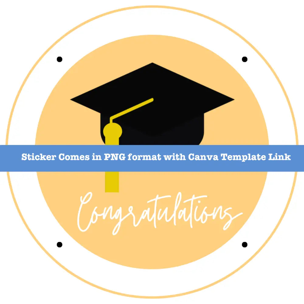 Graduation Sticker Canva Template