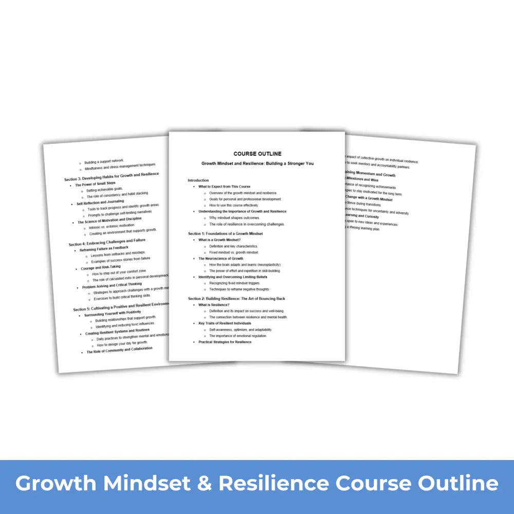 Growth Mindset & Resilience - A Better Me PLR Course PLR Reports