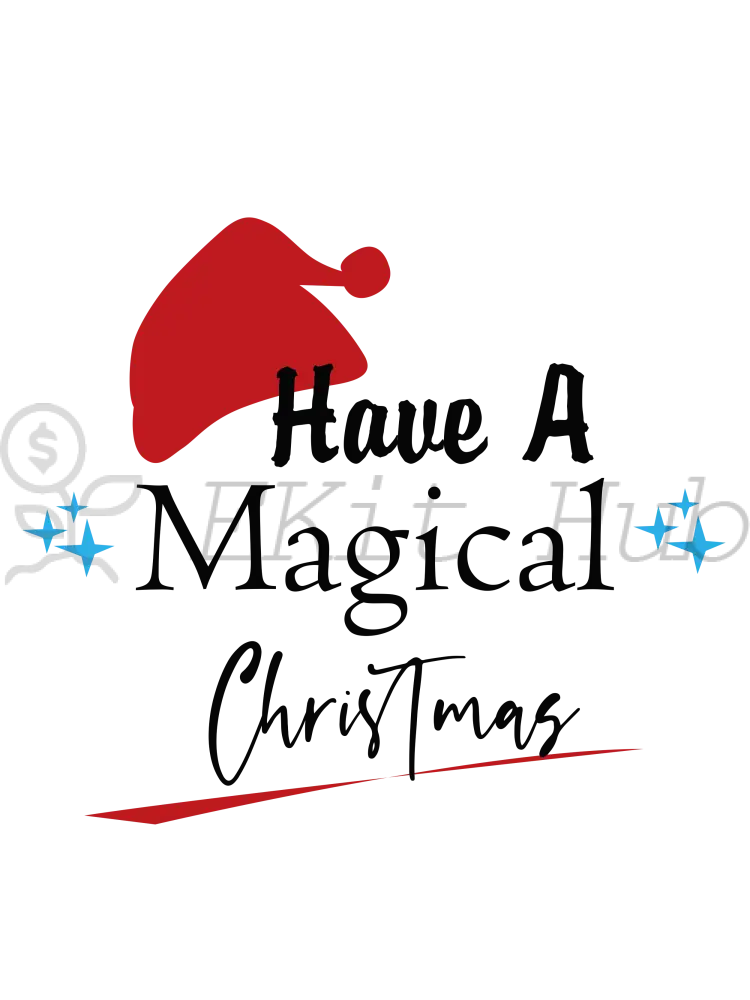 ’Have A Magical Christmas’ Holiday Plr Poster Graphic Printable Graphics