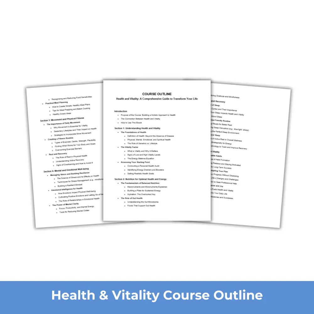 Health & Vitality - A Better Me PLR Course PLR Reports