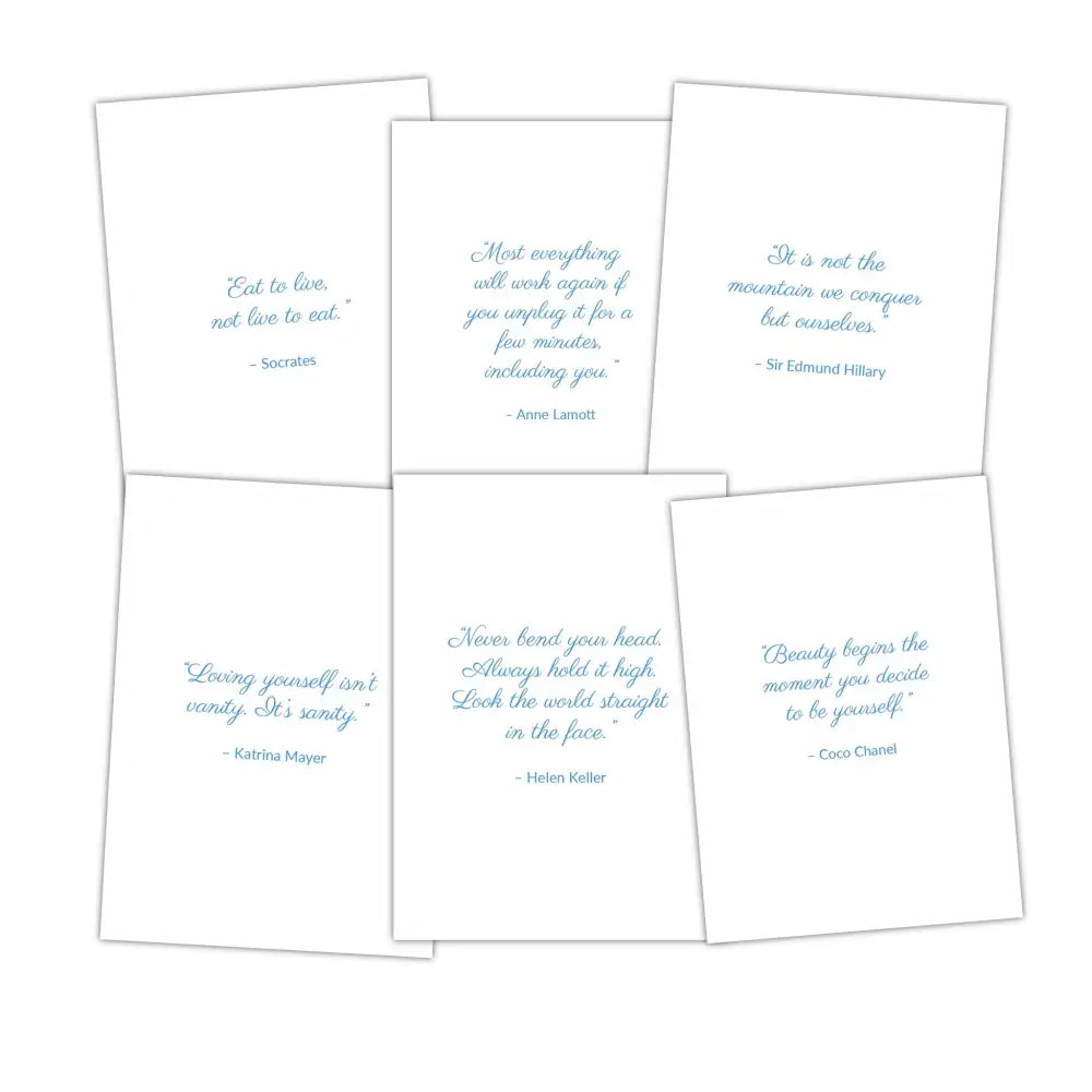 Healthy Goals Quotes - Self-Care Plr Card Deck Business Templates