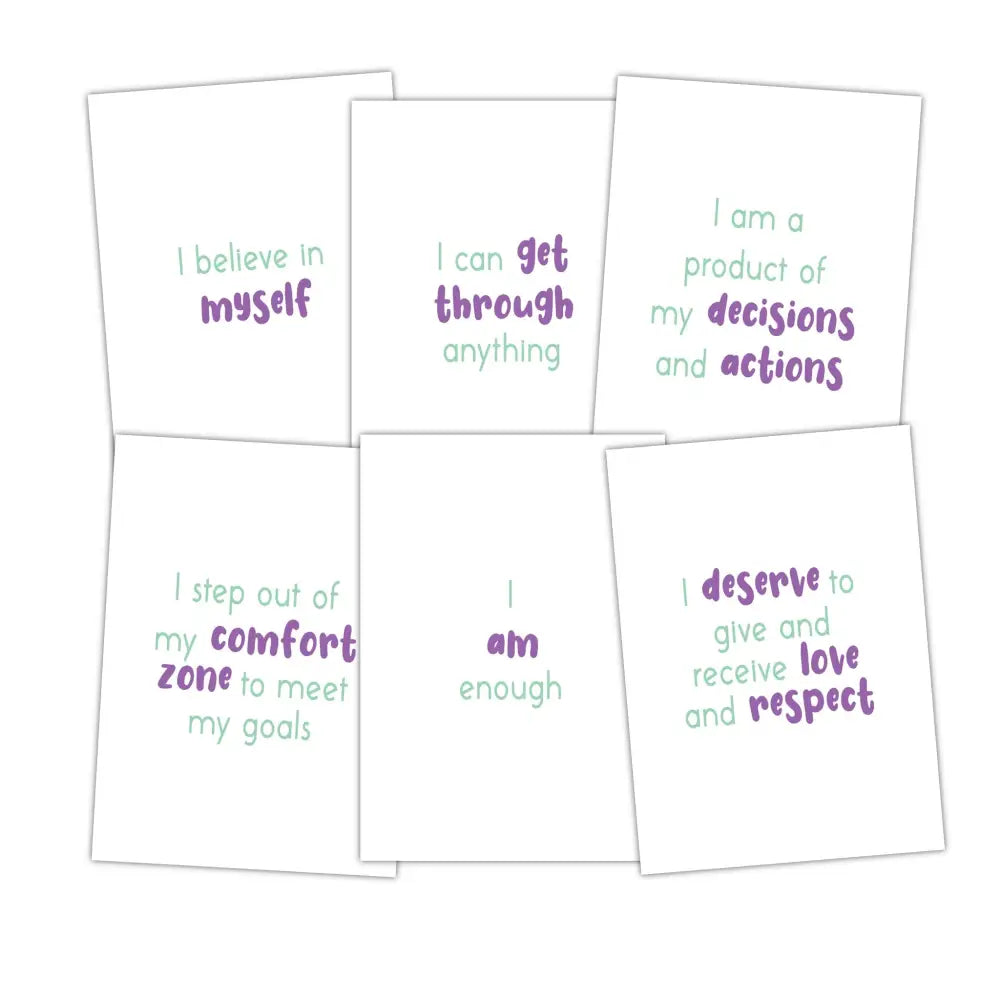 36-Healthy Mindset for Kids - Affirmations Plr Card Deck Templates