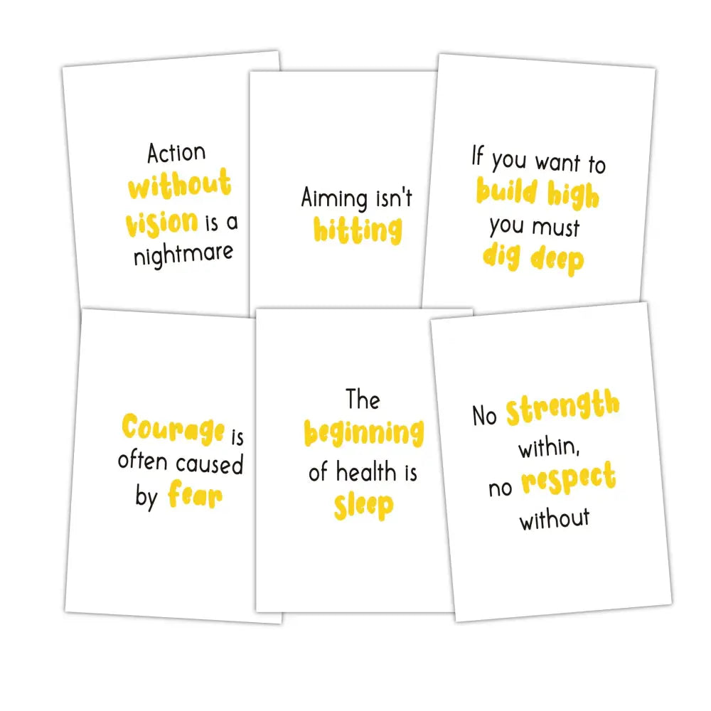 36-Healthy Mindset Sayings for Kids - Plr Card Deck Templates