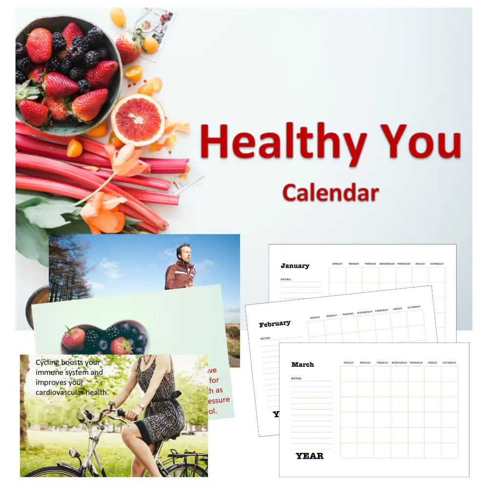 healthy you printable plr calendar