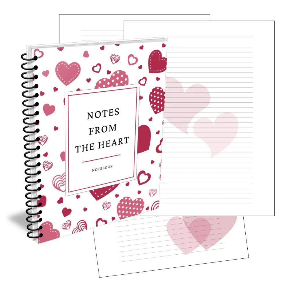 Heart Notebook - Canva Printable PLR Notebook -