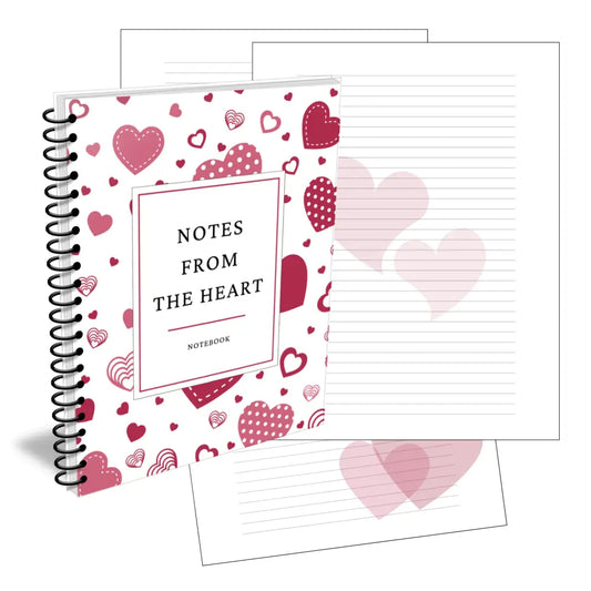 Heart Notebook - Canva Printable Plr ’Notes From The Heart’ Templates