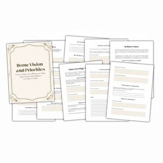 home vision and priorities plr workbook