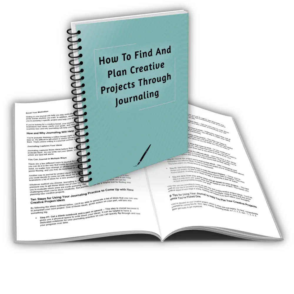 how to find and plan creative projects through journaling plr report
