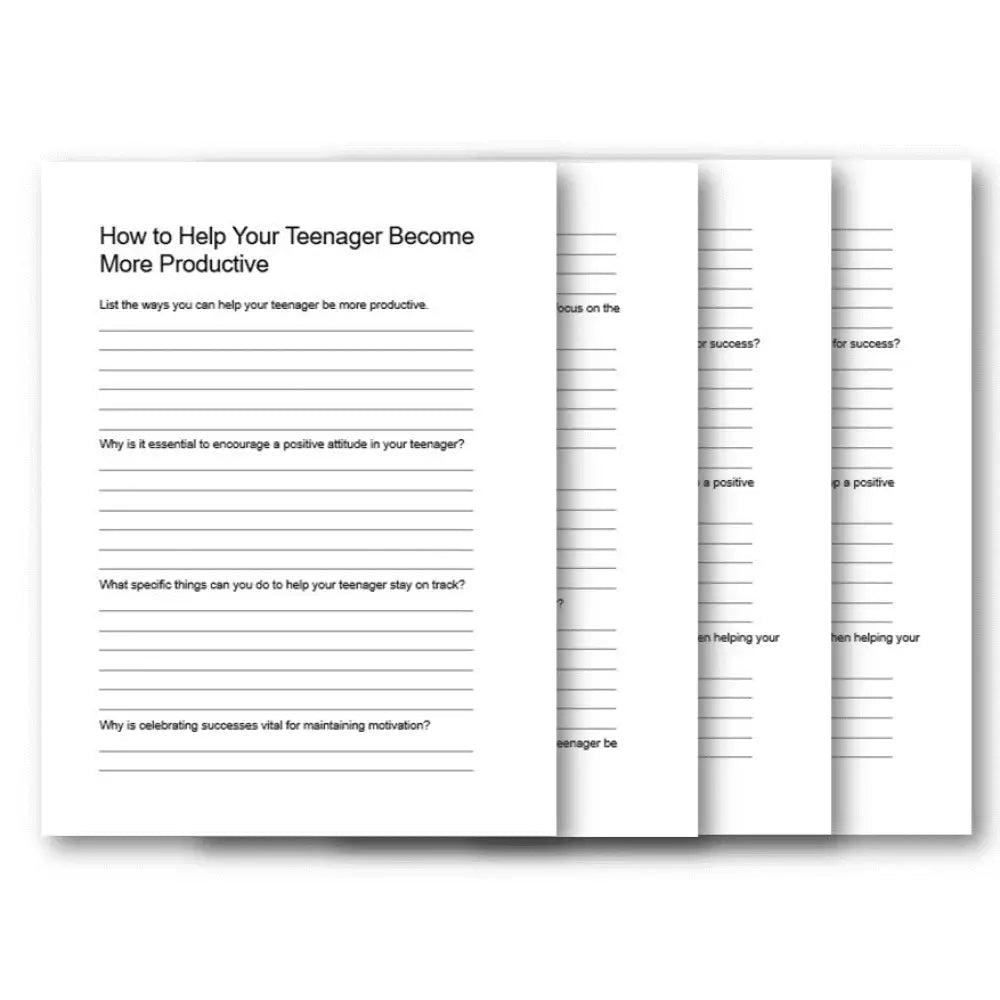 How to help your teenager become more productive wks plr