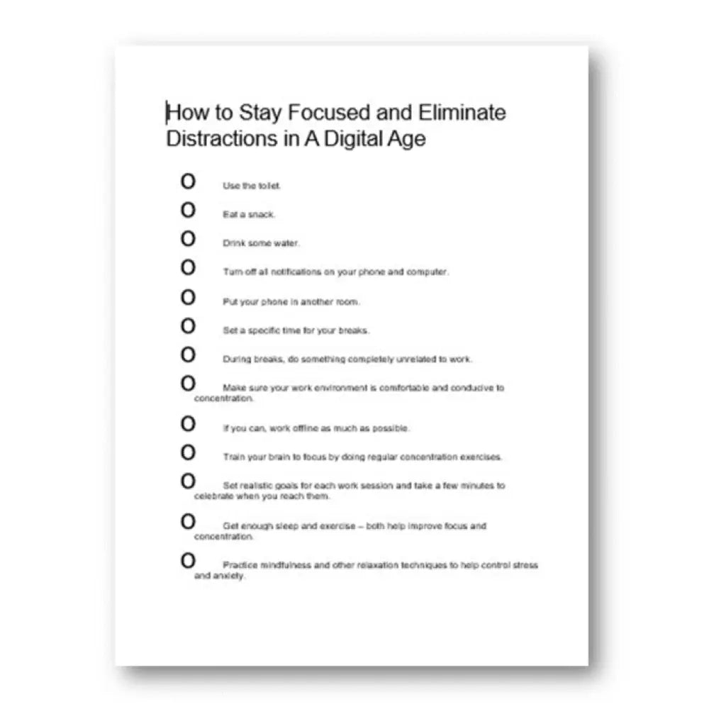 How to Stay Focused and Eliminate Distractions in a Digital Age PLR CKL