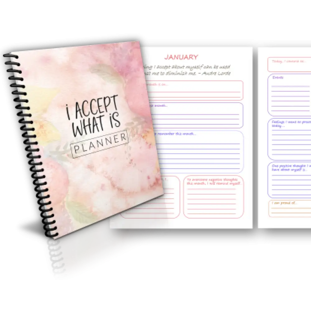 I Accept What Is Self-Love 365-Day Printable Planner Plr Planners