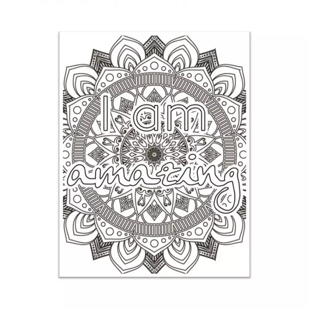 I Am Amazing Personal Development Plr Coloring Page - Inspirational Content With Private Label