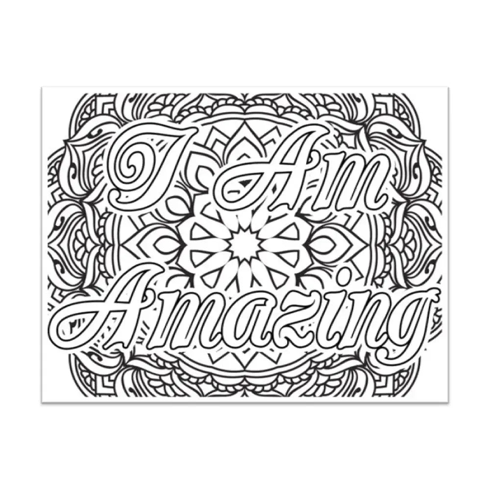 I Am Amazing Self-Love Plr Coloring Page - Inspirational Content With Private Label Rights Pages