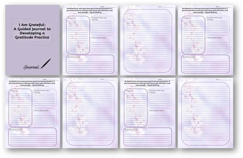 I Am Grateful gratitude Journal template- Editable Template I Am Grateful gratitude Journal template- Editable Template