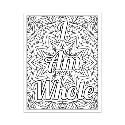i am whole printable plr coloring page
