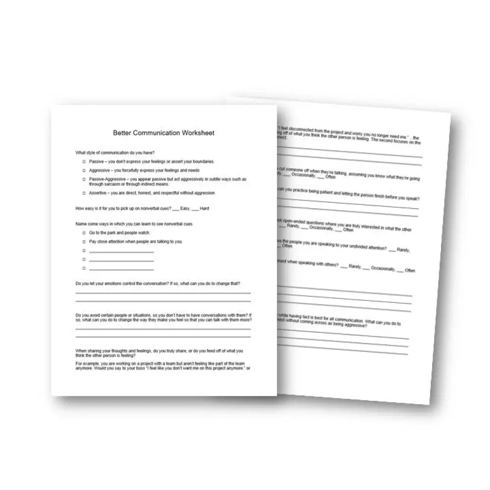 Improve Your Communication Skills Plr Checklist & Worksheet Printable Worksheets And Checklists