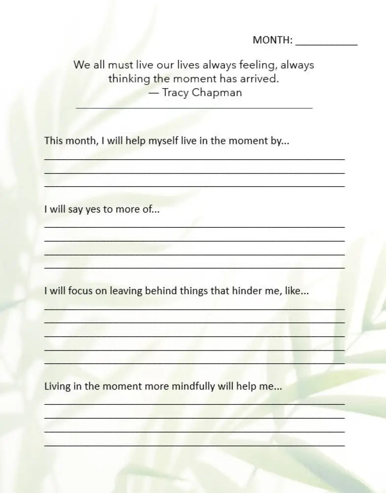 living in the moment plr planner