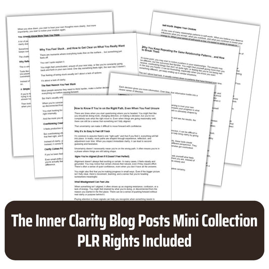 The Inner Clarity Blog Posts Mini Collection-PLR Rights Included