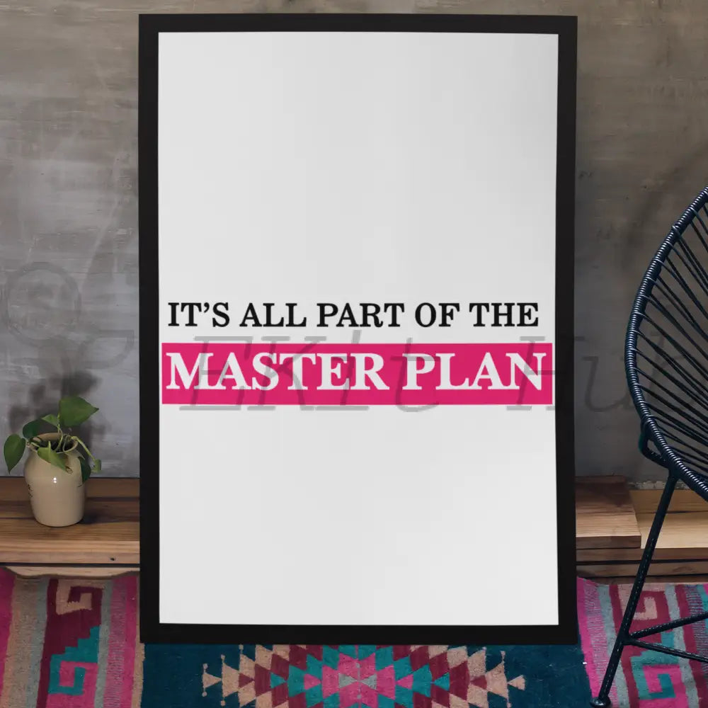 Its All Part Of The Master Plan Plr Poster Graphic - For Print-On-Demand Wall Art And More Printable