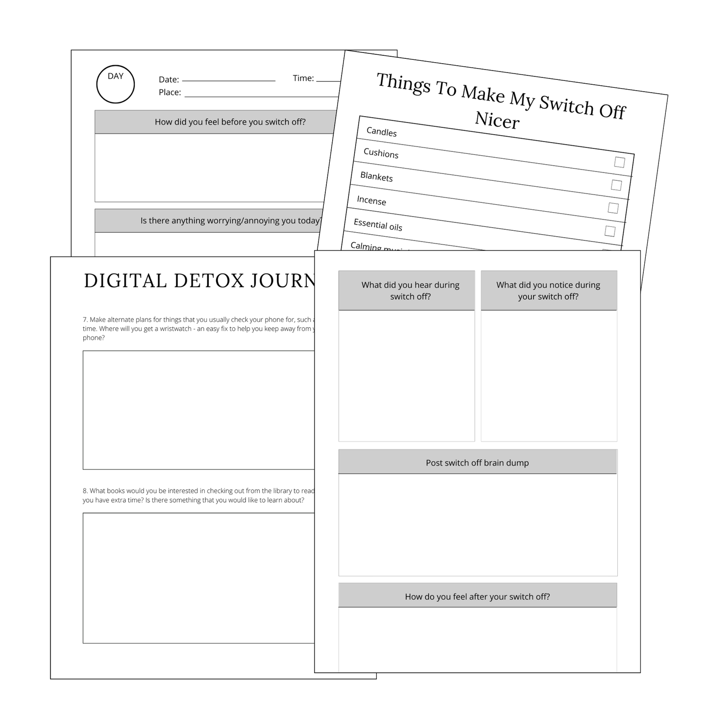 Digital Detox - Printable Canva PLR Journal