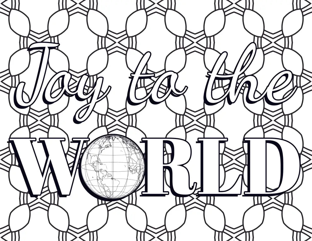 Joy to the World Coloring Page PLR