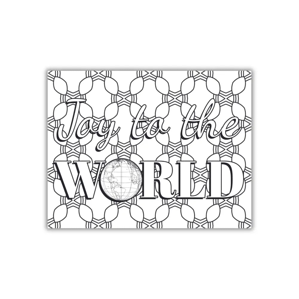 Joy to the World PLR Coloring Page