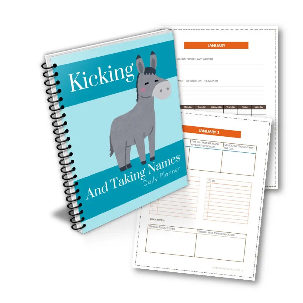 ’Kicking And Taking Names’ Plr Planner Printable Planners