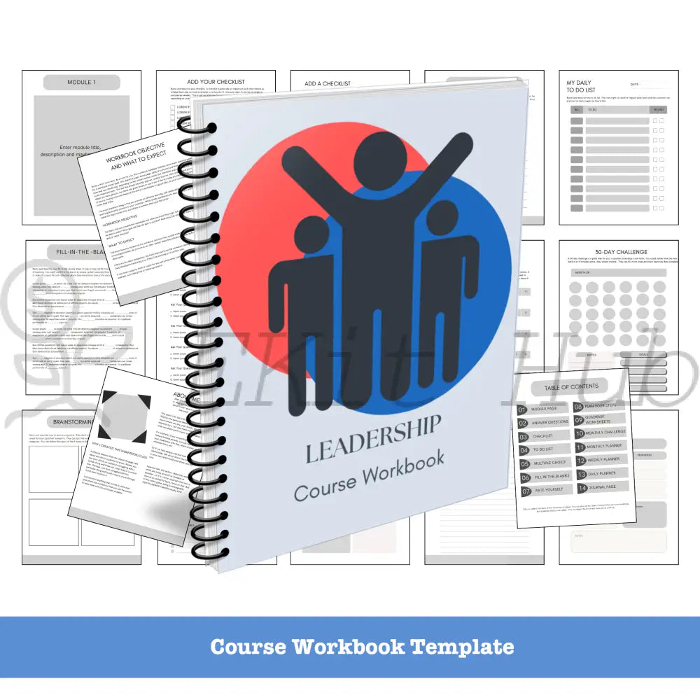 leadership workbook template