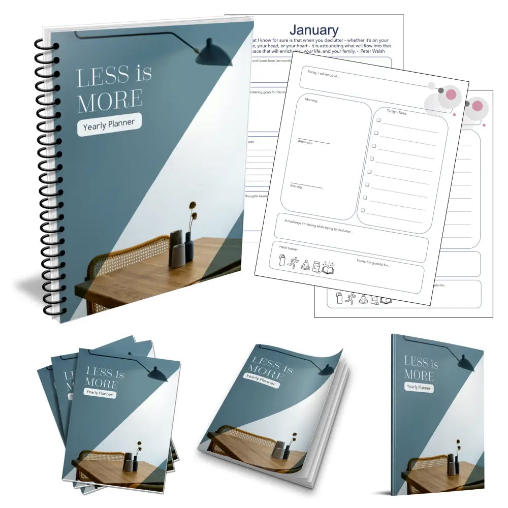 ’Less Is More’ 365-Day Printable Planner With Private Label Rights Plr Planners