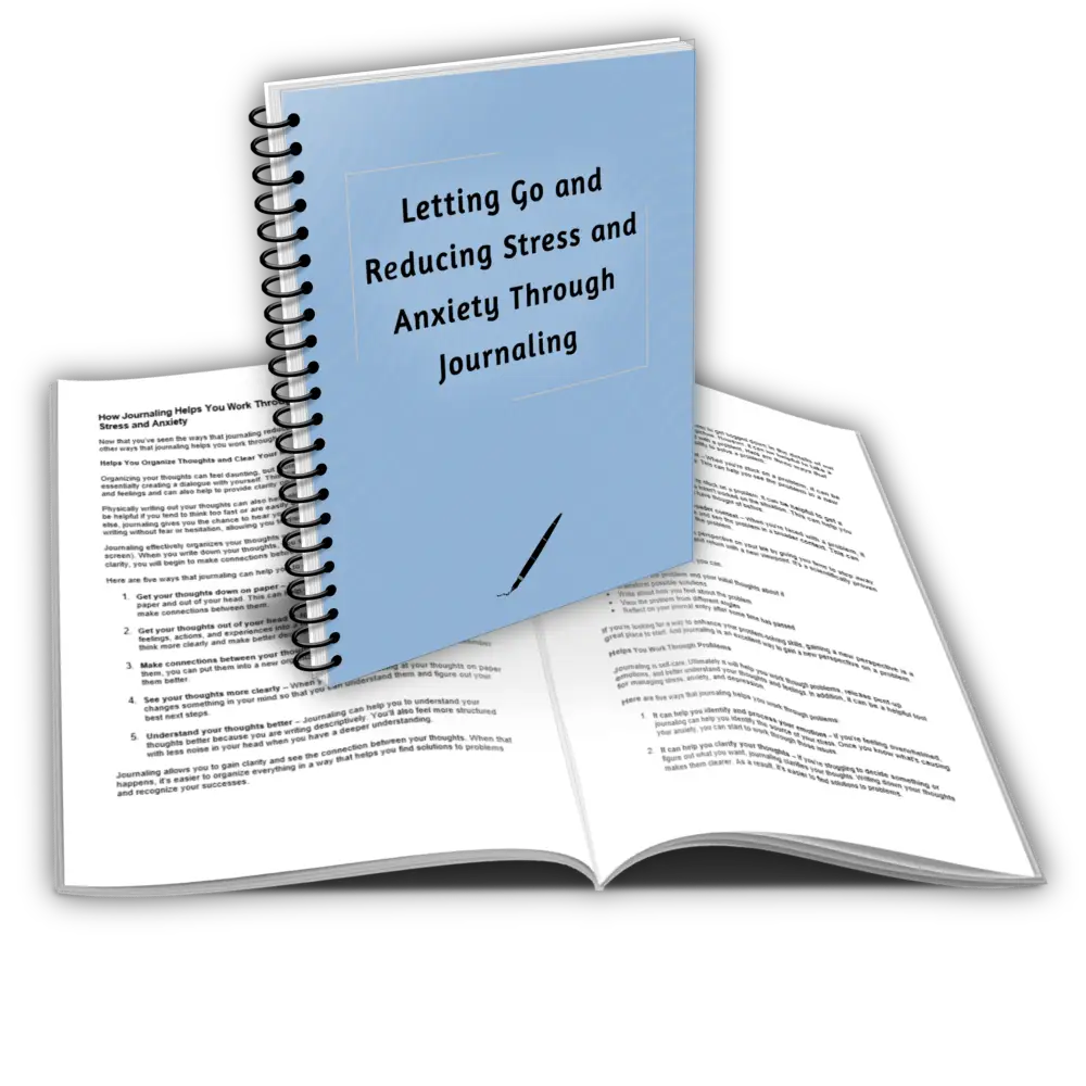 letting go and reducing stress and anxiety through journaling commercial use report