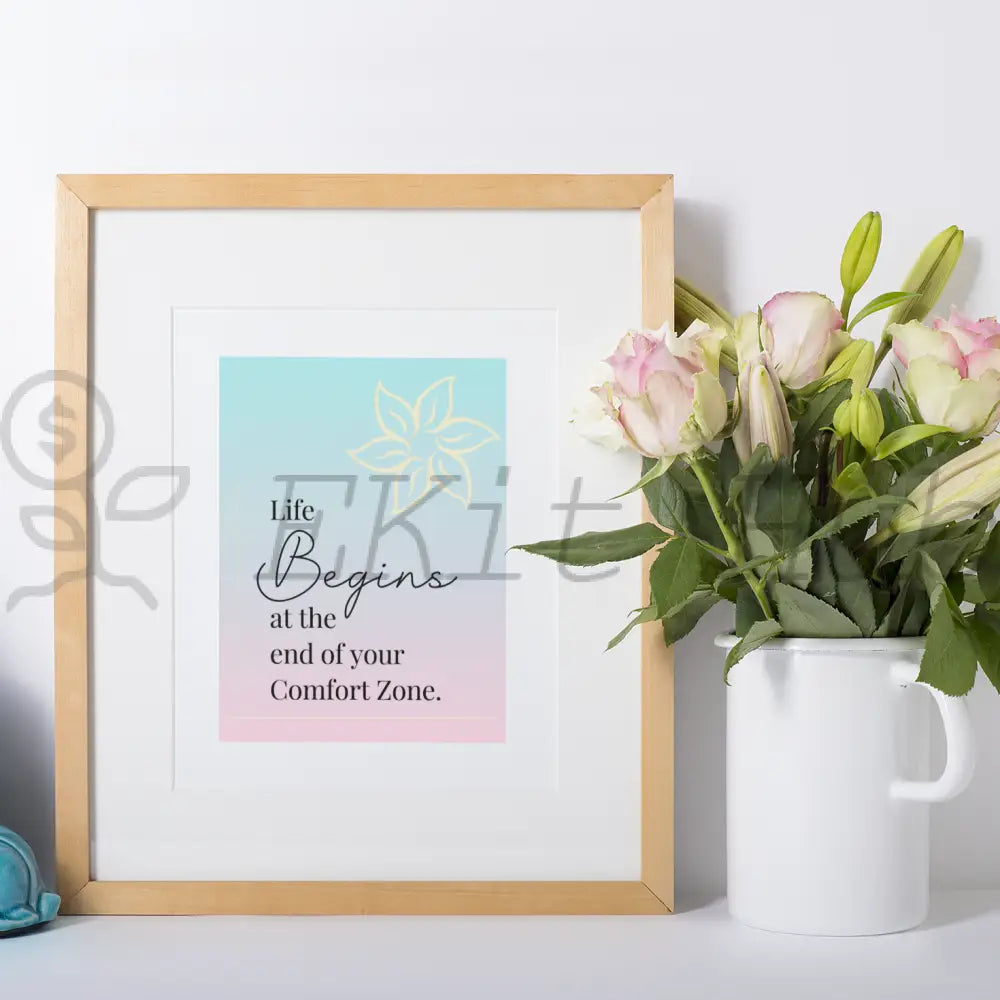 Comfort Zone Wall Art Graphic PLR