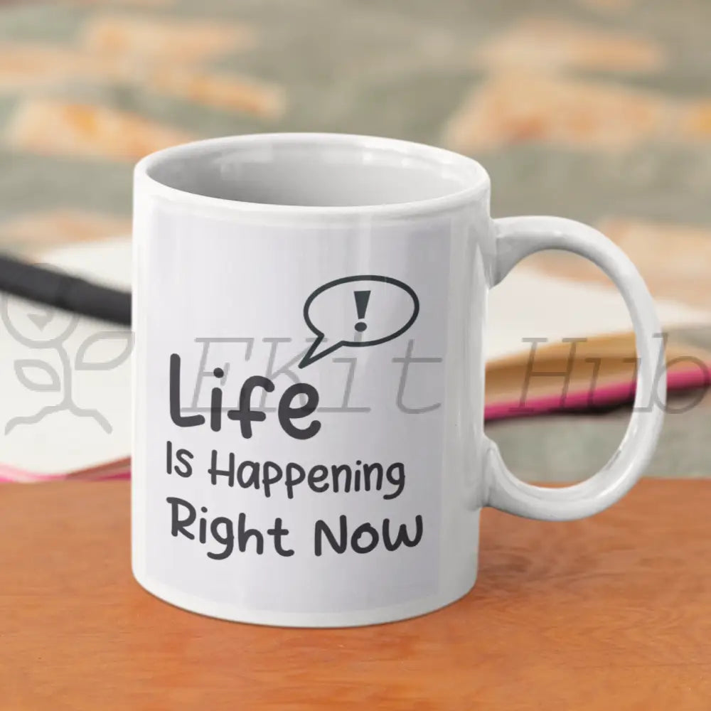 Life Is Happening Right Now Plr Poster Graphic - For Print-On-Demand Wall Art And More Printable