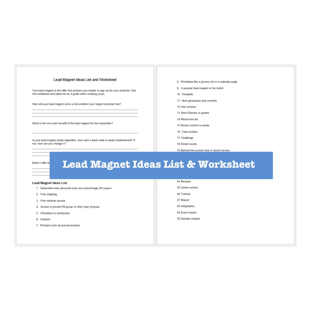 List Building From Scratch Worksheets Checklists And Guide Business Templates