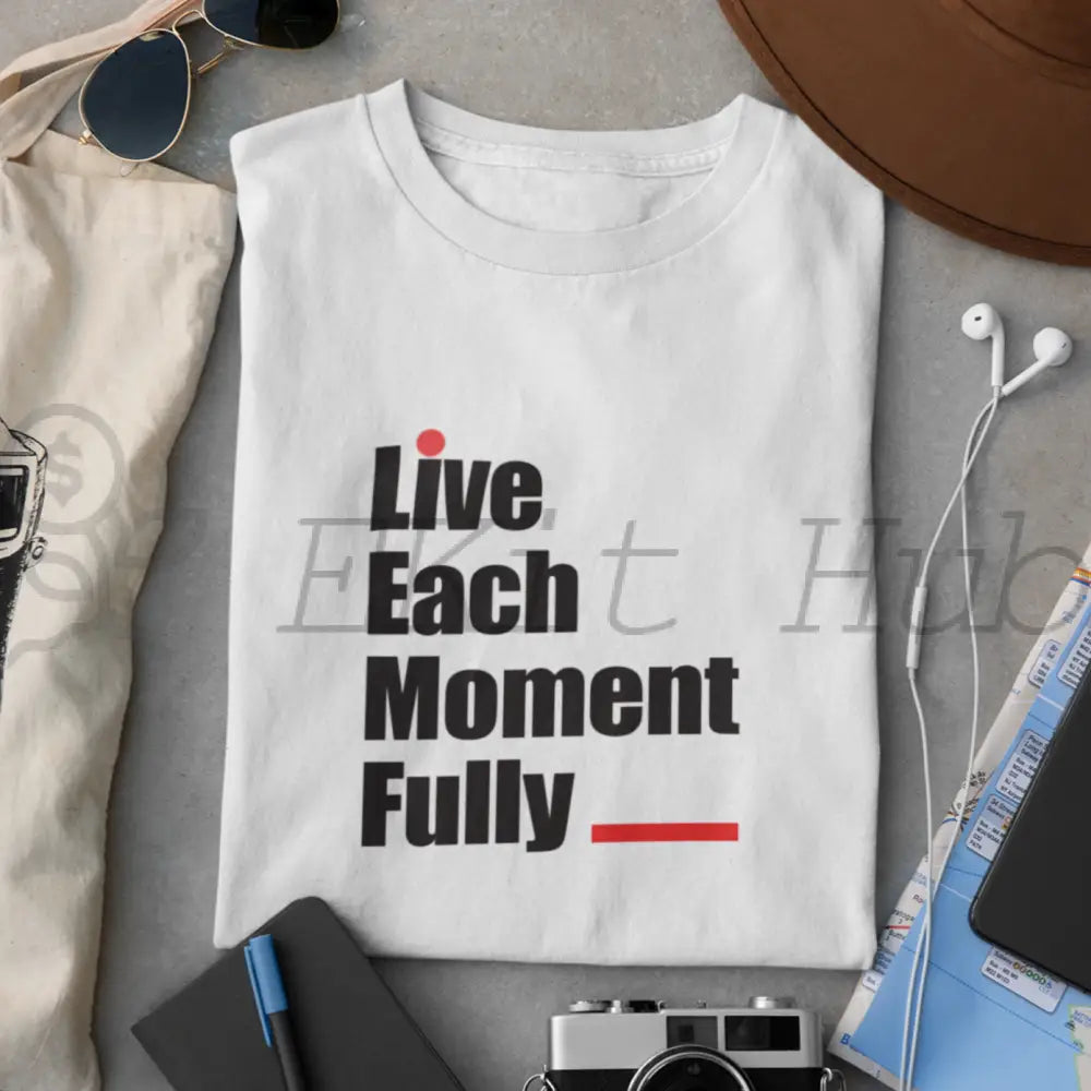 Live Each Moment Fully Plr Poster Graphic - For Print-On-Demand Wall Art And More Printable Graphics