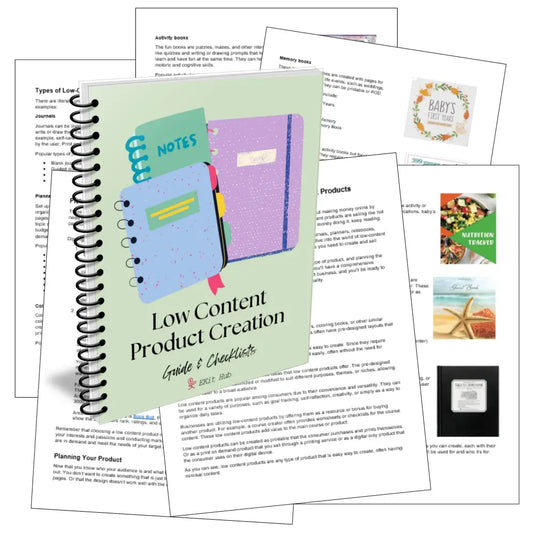 low content product creation guide plr