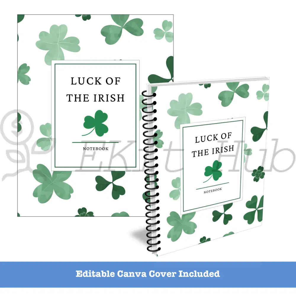 St. Patrick's Day Journal Canva Cover Template