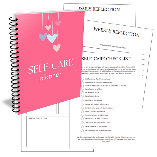 Premium Self-Care PLR Planner with Canva Template