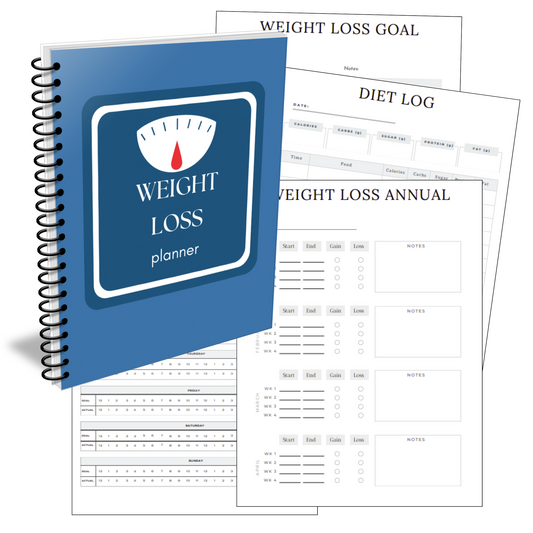Premium Canva Weight Loss Planner - PLR Commercial-Use Rights